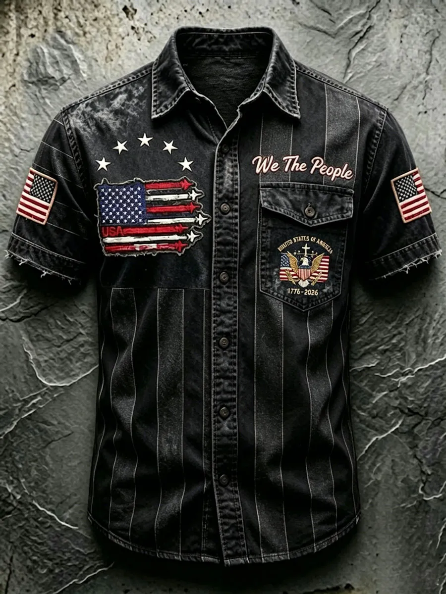 Men'S 250Th Anniversary National Faith Print  Shirt