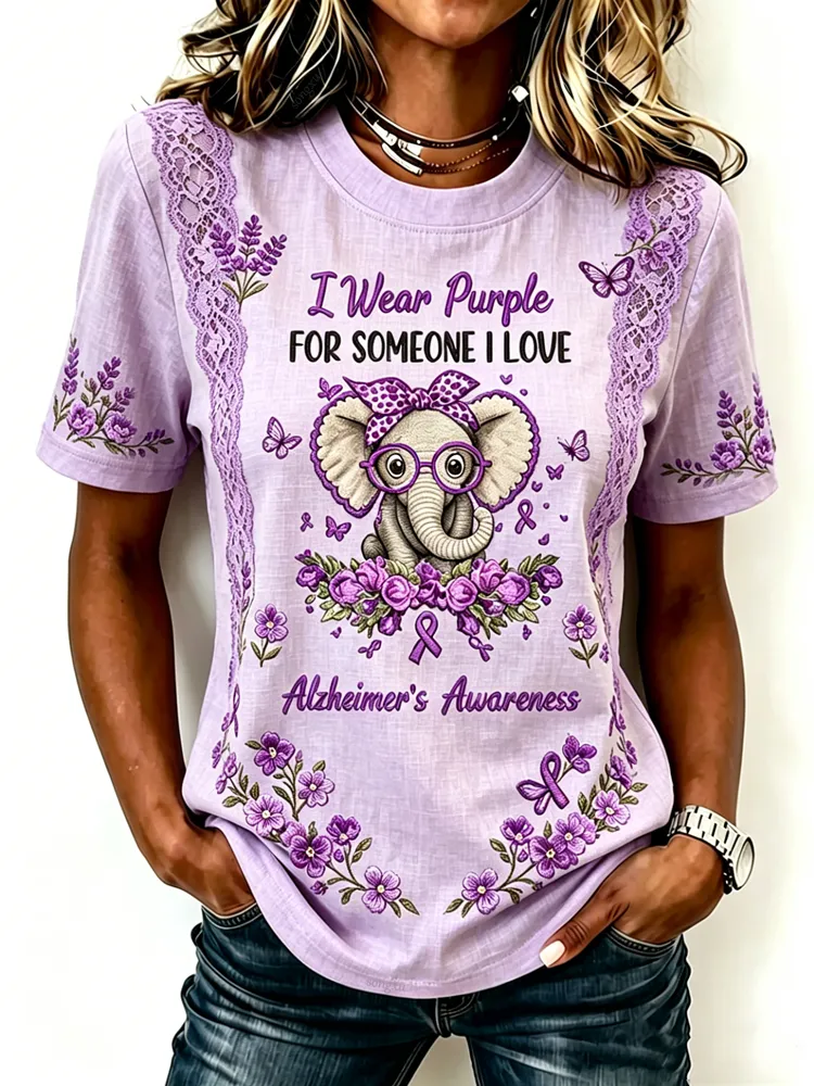 Women'S Cotton And Linen Flower Printing Top