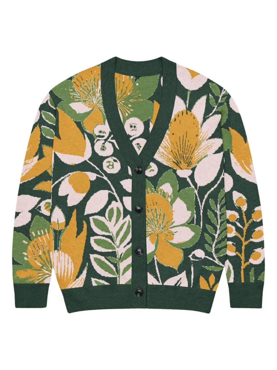 Floral Button Up Cardigan