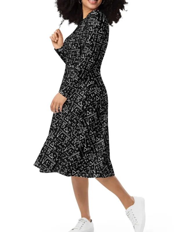 Math Equation Print Pocket Dress