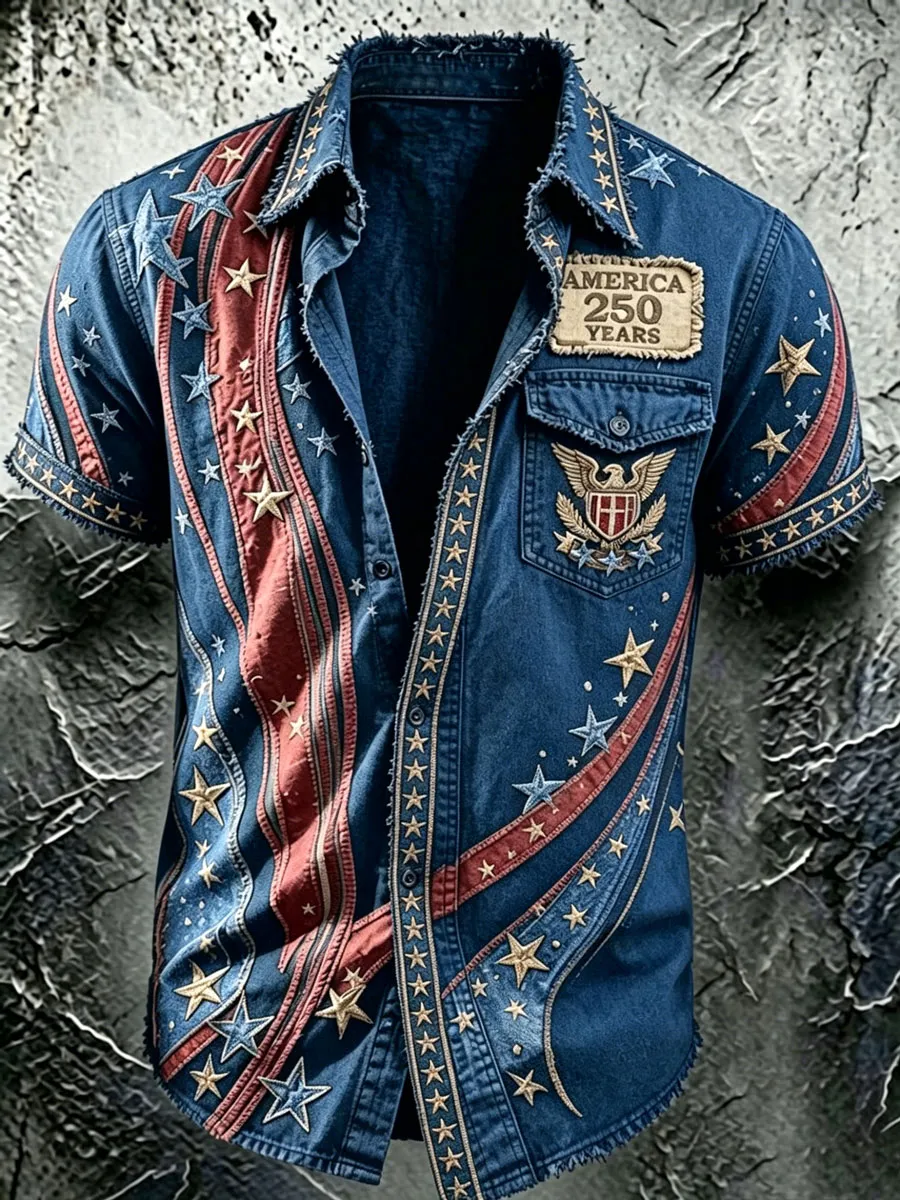 Men'S 250Th Anniversary National Faith Print  Shirt