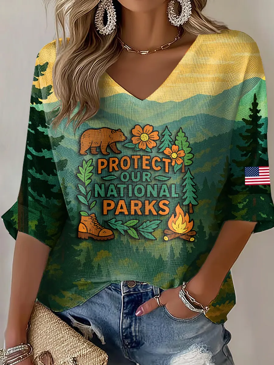 Retro National Parks Graphic Women's T-shirt
