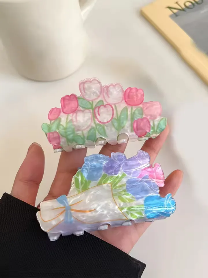 Fashionable And Versatile Colorful Flower Bouquet Hairpin