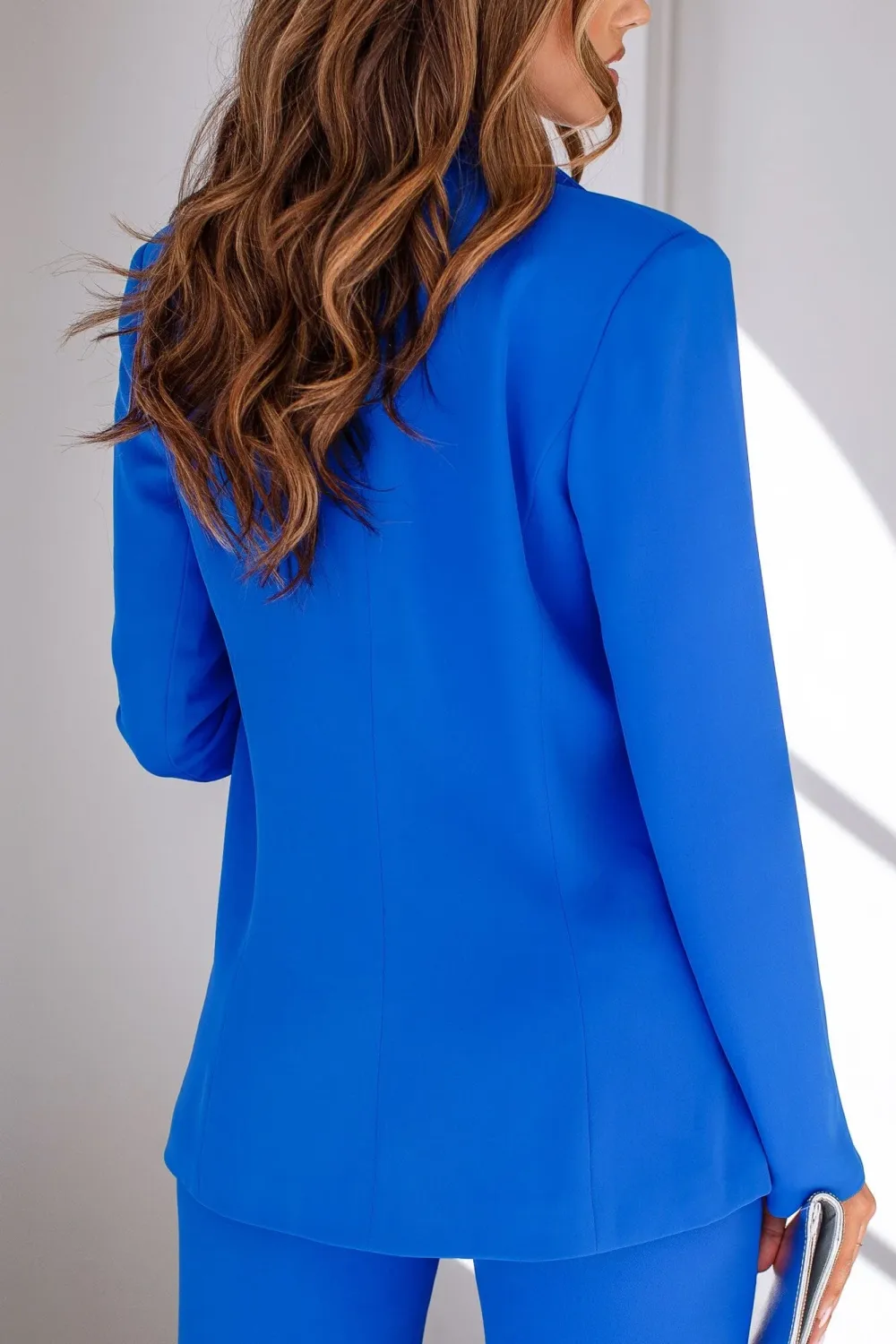 Solid Color Salmon Blazer Long Sleeve Jacket
