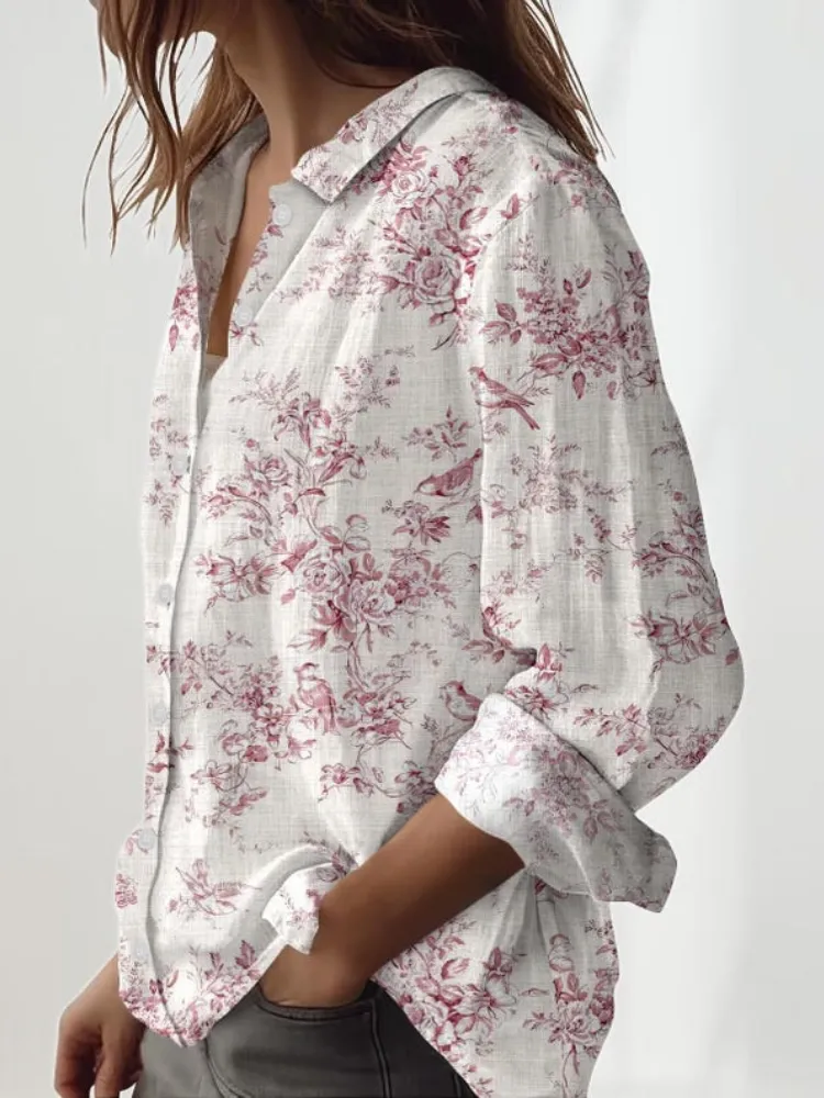 Floral Button Up Casual Shirt