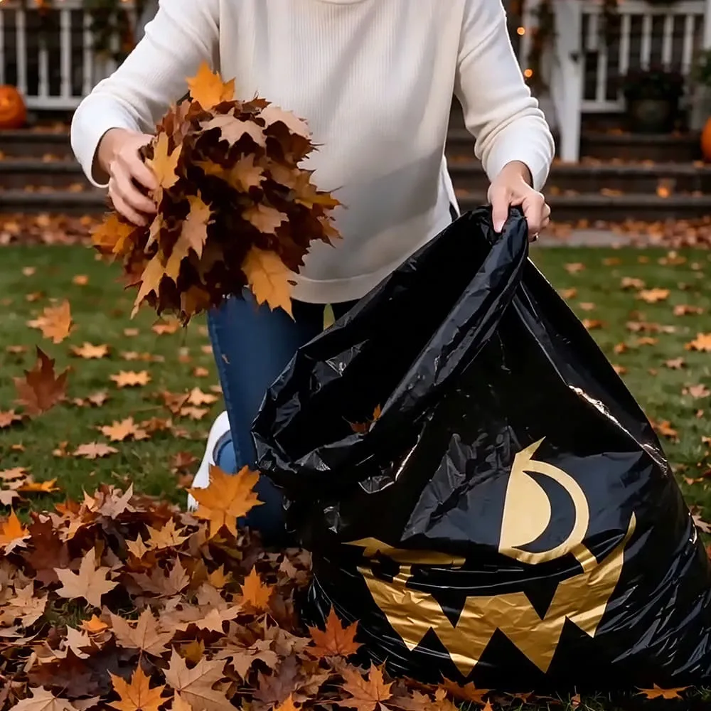 2pcs Halloween Quirky Decorative Leaf Bag 24*30in (61*76.2cm)