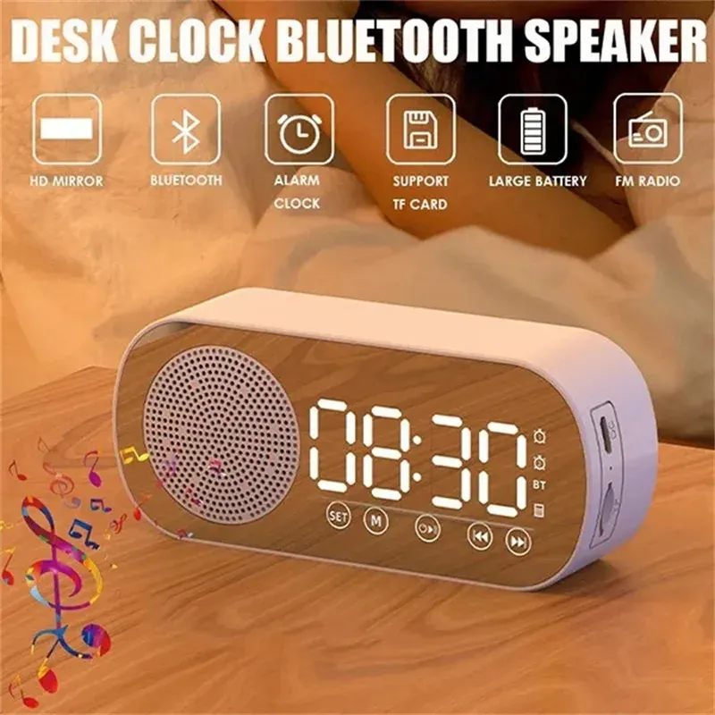 Mirror Screen Clock with Speaker