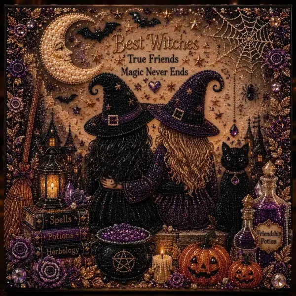 Relaxing & Beginner Friendly Cute Ghosts Pumpkins 3D Pearl Mosaic Art Kit