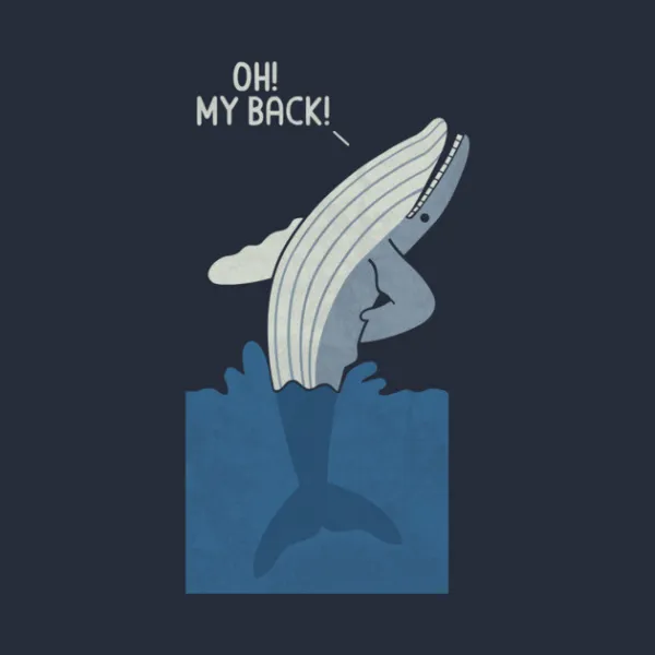 Bad Back Whale Hoodie