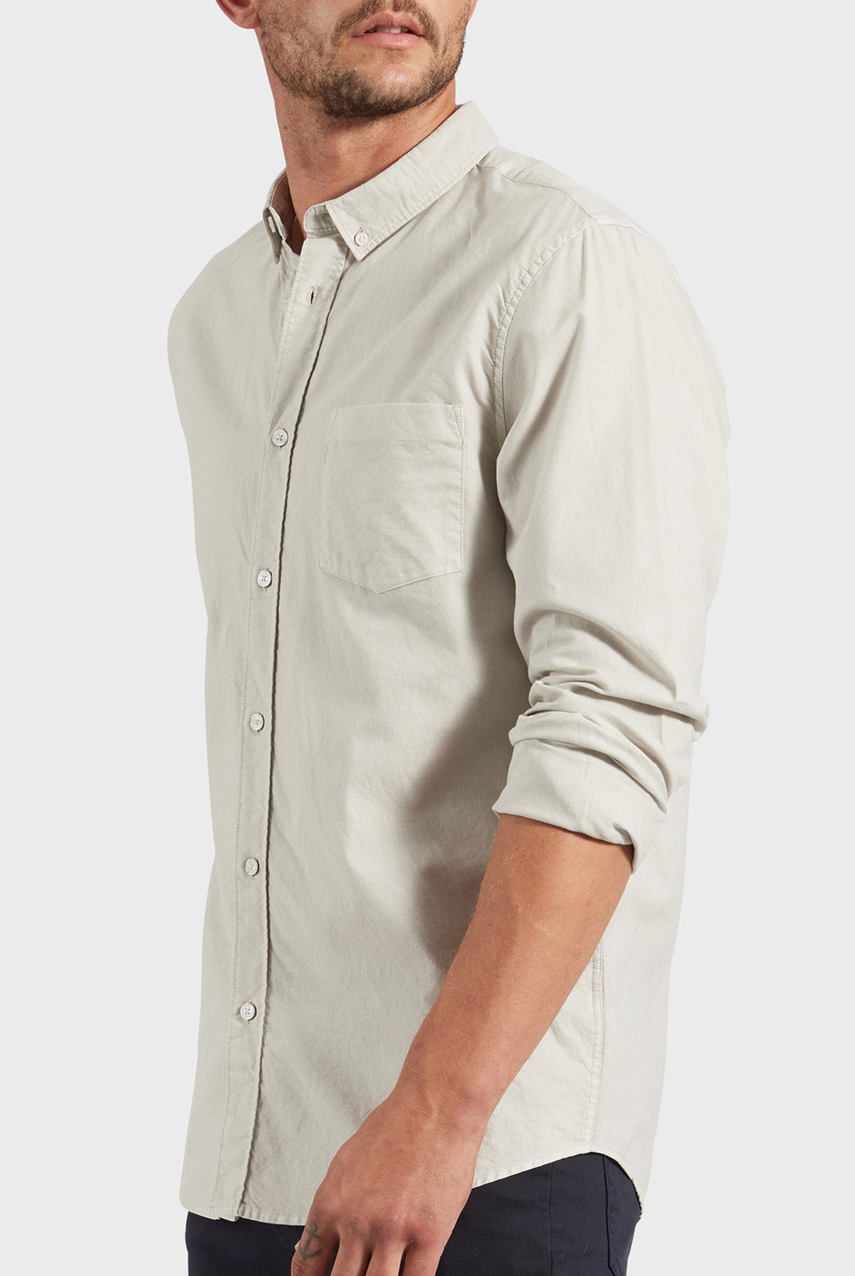Vintage Oxford Shirt-Lavender stripe