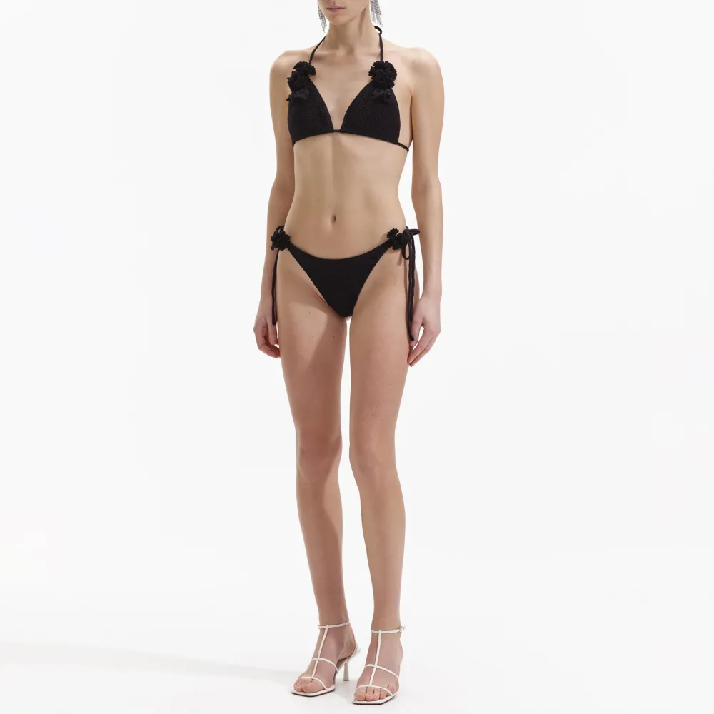 Black Crochet Bikini Brief