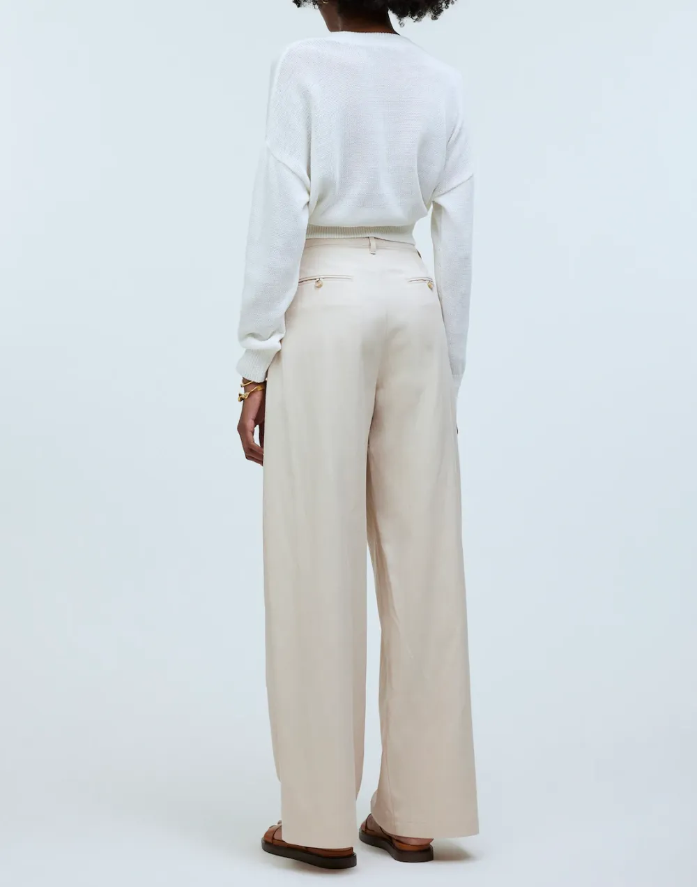 Wide-Leg Straight Pants