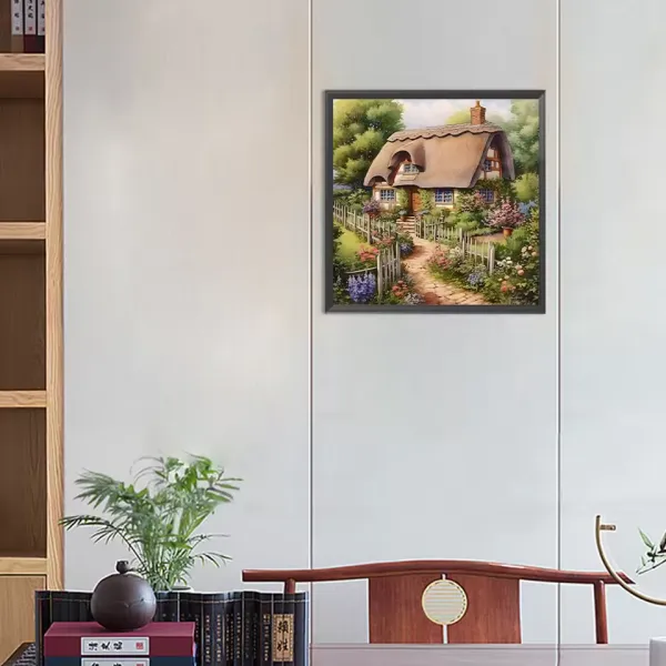 DIY Full Round Drill Diamond Painting Country House Kit