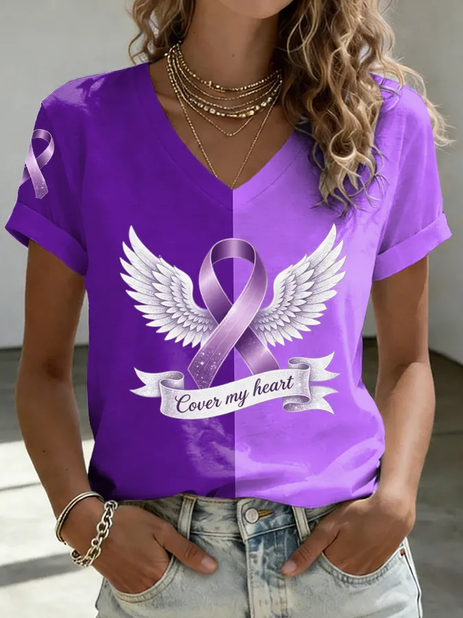 Women's Hummingbird Alzheimer's Awareness T-Shirt