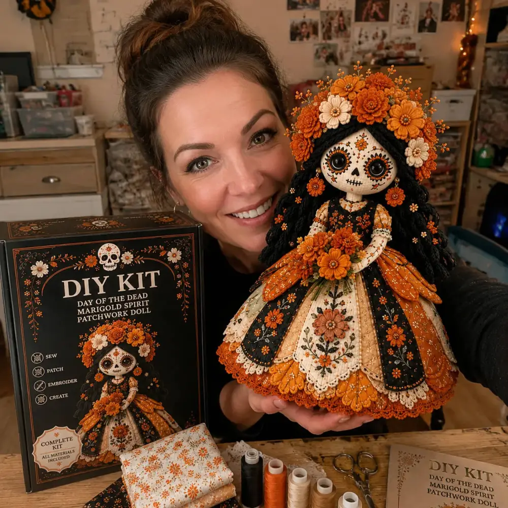 Día de los Muertos Patchwork Doll Crafting Kit🦋