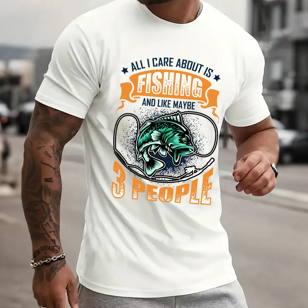 Fishing Centric Care About Graphic T-Shirt
