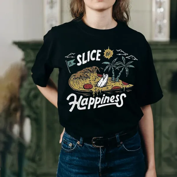 Tropical Pizza Graphic Funny Tee
