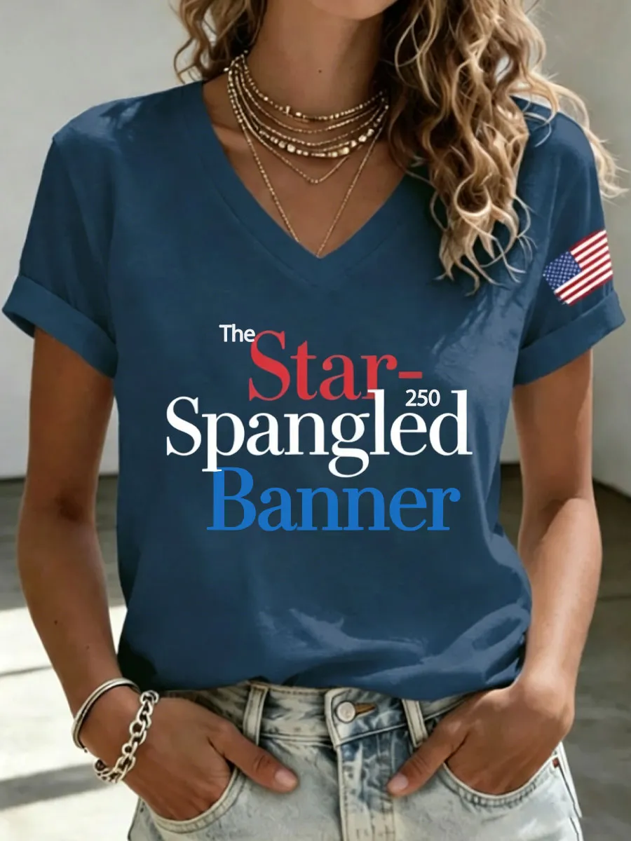 Women's 250th The Star-Spangled Banner Print T-shirt