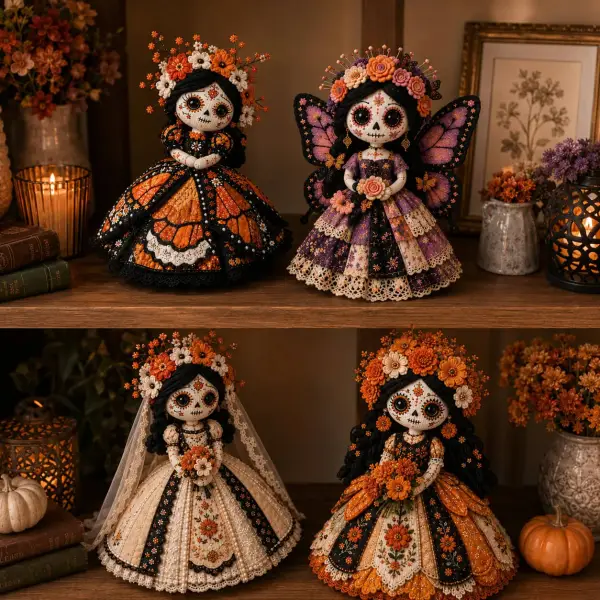 Día de los Muertos Patchwork Doll Crafting Kit🦋