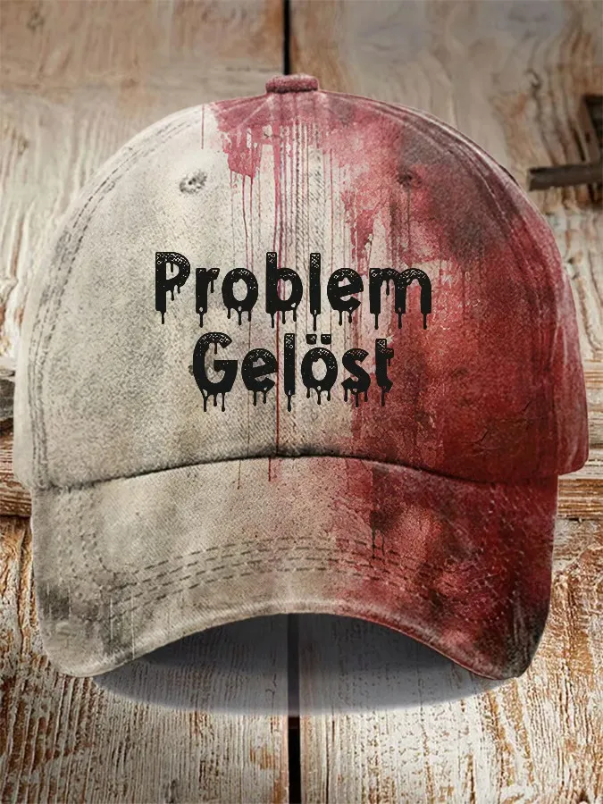 Unisex “Problem Solved??Bloody Halloween Print Hat