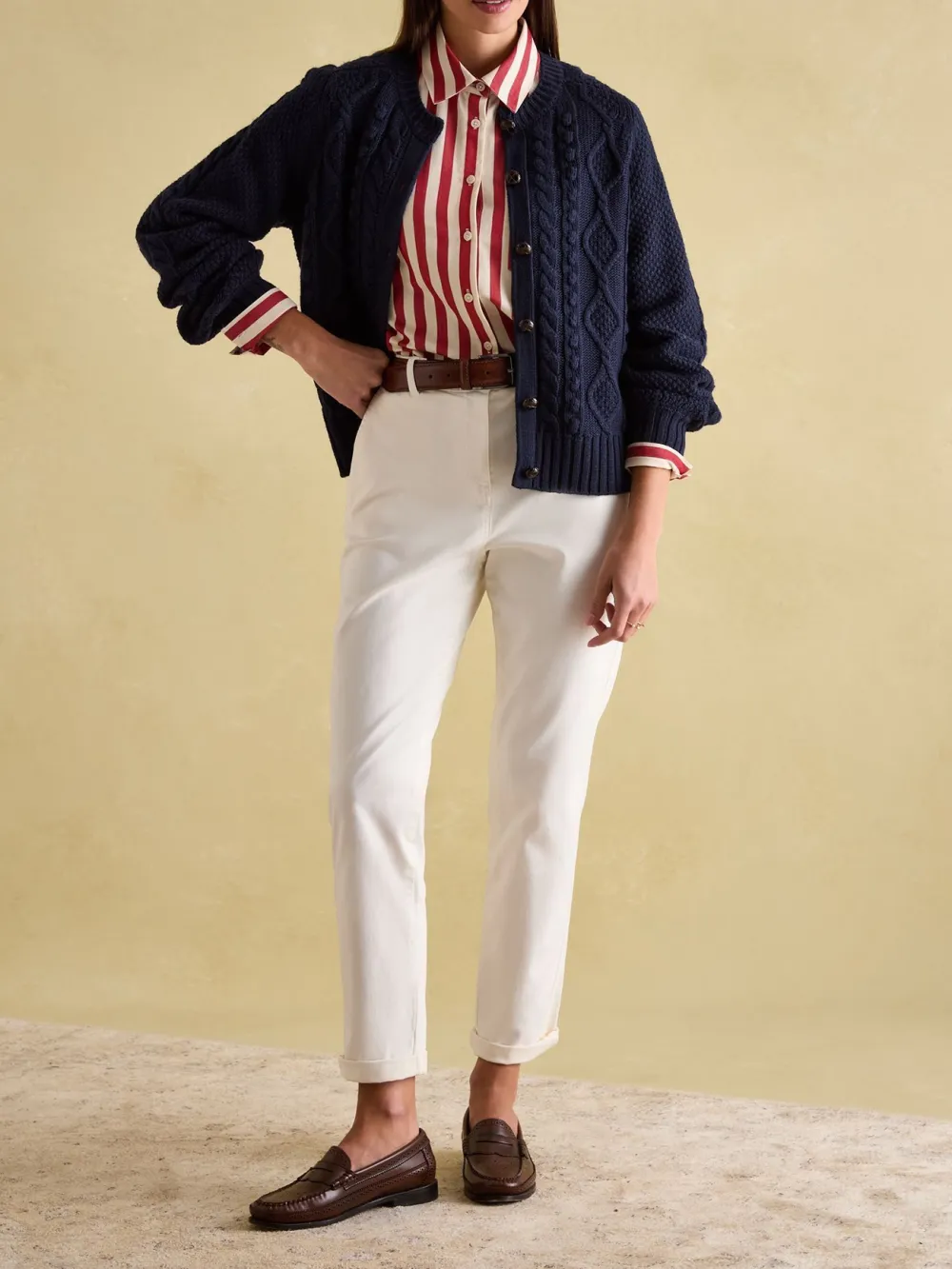 Green & Cream Stripe Shirt