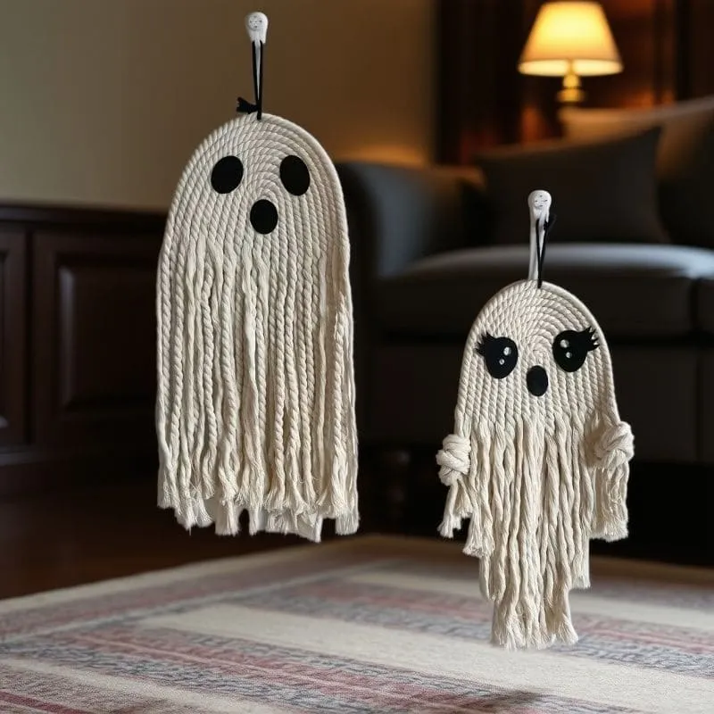 Halloween Ghost White Ghost Hand-woven Ornament
