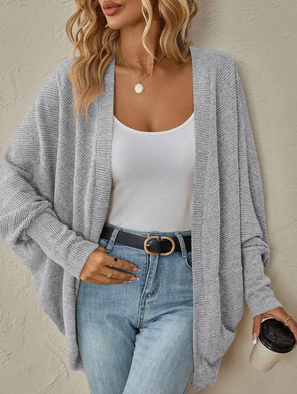 Mid Length Knitted Cardigan