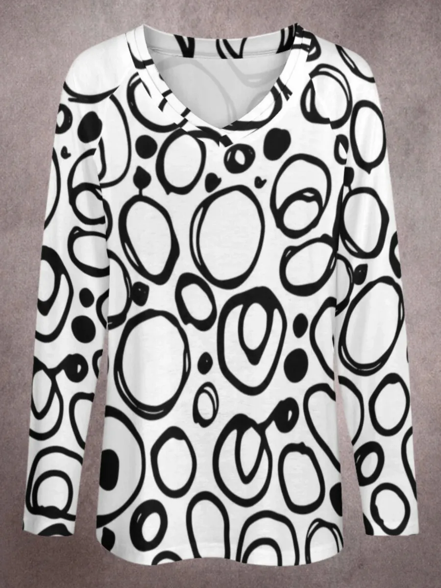 Abstract Circle Print T-Shirt