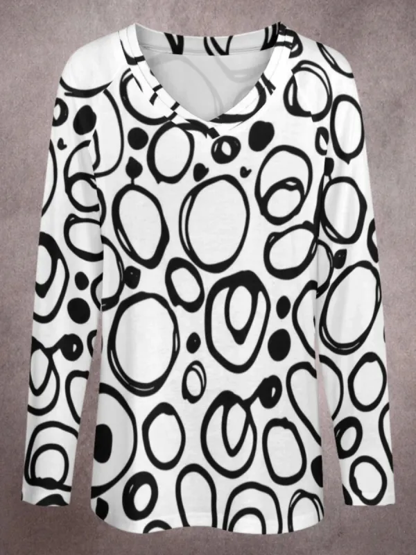 Abstract Circle Print T-Shirt