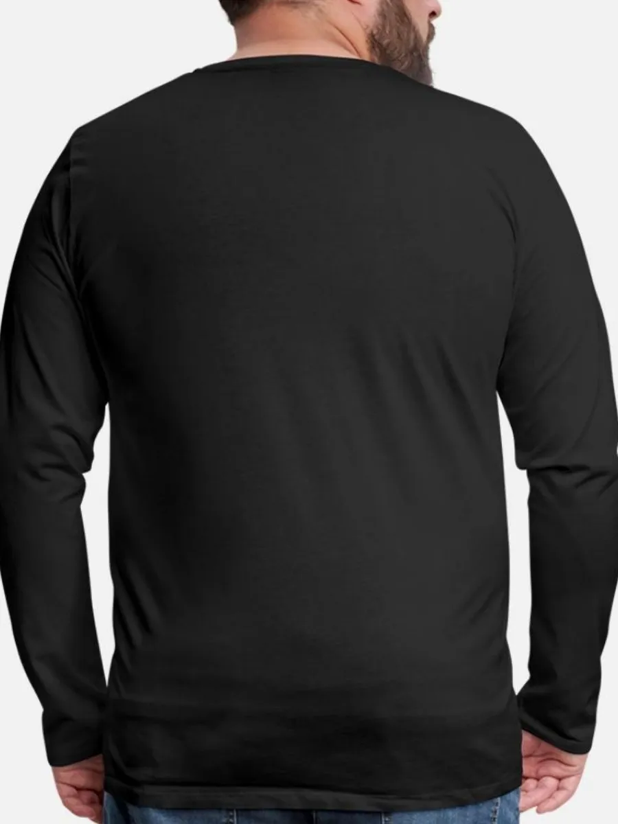 Men's Fun Handshake Print Casual Style Long-Sleeved T-Shirt